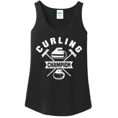 Curling Champion Curler Winter Sports Ladies Essential Tank