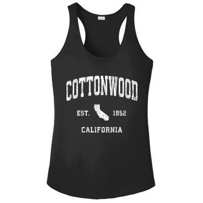 Cottonwood California Ca Vintage Athletic Ladies PosiCharge Competitor Racerback Tank