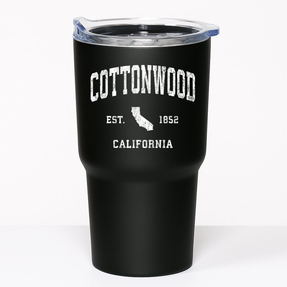Cottonwood California Ca Vintage Athletic Tumbler
