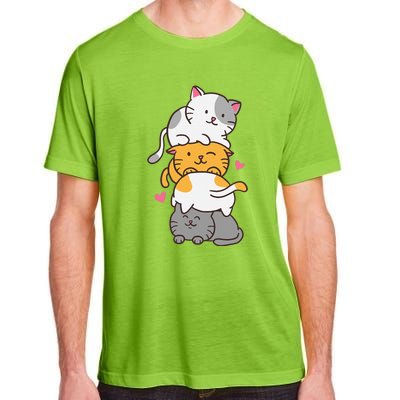 Cat Cats Cute Kitty Pile Anime Kawaii Neko Adult ChromaSoft Performance T-Shirt