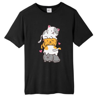 Cat Cats Cute Kitty Pile Anime Kawaii Neko Tall Fusion ChromaSoft Performance T-Shirt