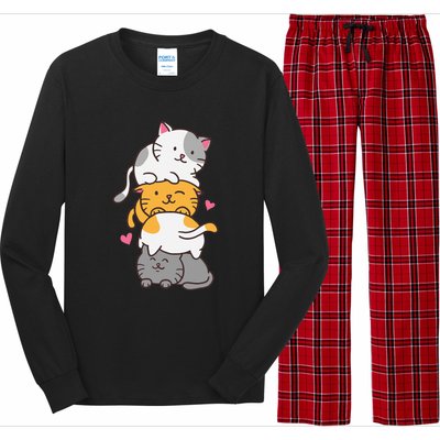 Cat Cats Cute Kitty Pile Anime Kawaii Neko Long Sleeve Pajama Set