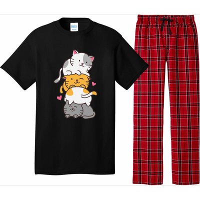 Cat Cats Cute Kitty Pile Anime Kawaii Neko Pajama Set