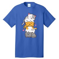 Cat Cats Cute Kitty Pile Anime Kawaii Neko Tall T-Shirt