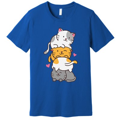 Cat Cats Cute Kitty Pile Anime Kawaii Neko Premium T-Shirt