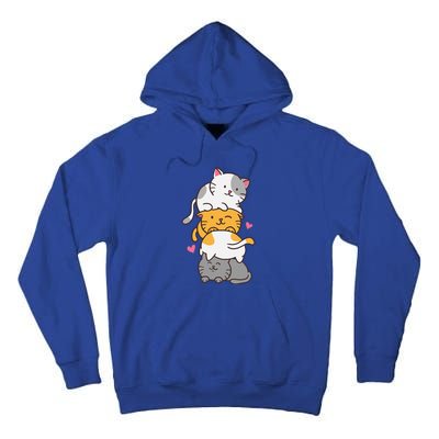 Cat Cats Cute Kitty Pile Anime Kawaii Neko Tall Hoodie