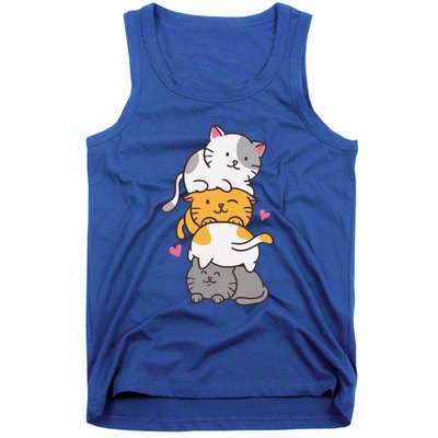 Cat Cats Cute Kitty Pile Anime Kawaii Neko Tank Top