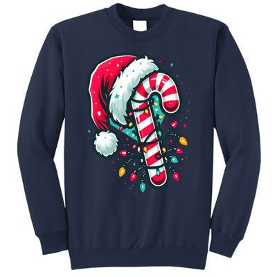 Candy Cane Crew Christmas Lights Family Matching Xmas  Sweatshirt