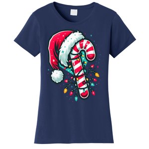 Candy Cane Crew Christmas Lights Family Matching Xmas  Women's T-Shirt