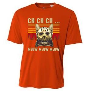 Ch Ch Ch Meow Meow Scary Friday Costume Halloween Cat Cooling Performance Crew T-Shirt