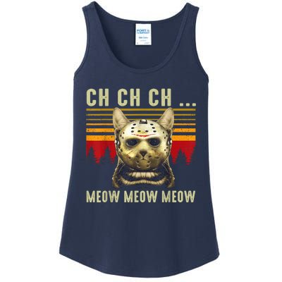 Ch Ch Ch Meow Meow Scary Friday Costume Halloween Cat Ladies Essential Tank