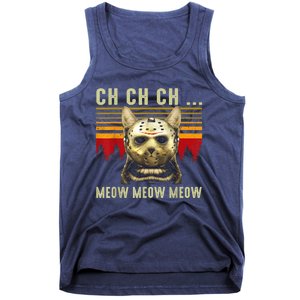 Ch Ch Ch Meow Meow Scary Friday Costume Halloween Cat Tank Top