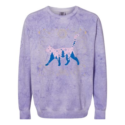 Cosmic Cat Colorblast Crewneck Sweatshirt