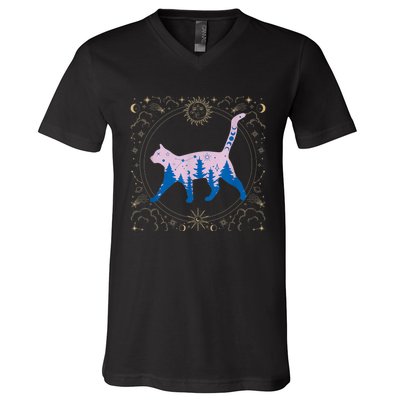 Cosmic Cat V-Neck T-Shirt