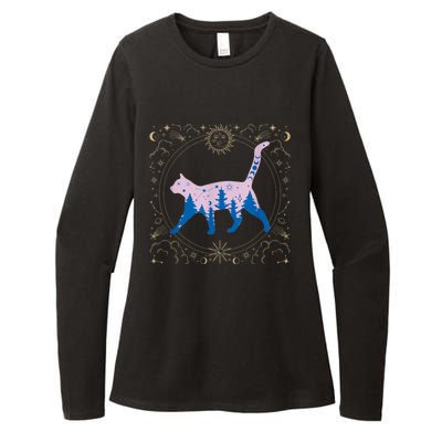 Cosmic Cat Womens CVC Long Sleeve Shirt