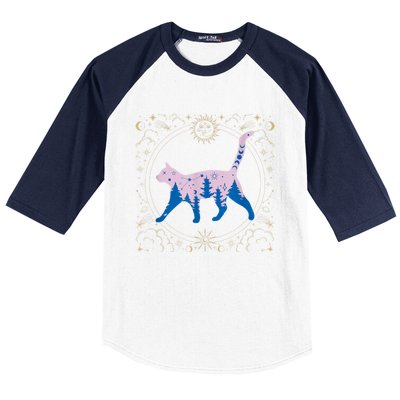 Cosmic Cat Baseball Sleeve Shirt