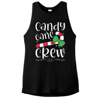 Candy Cane Crew Funny Christmas Candy Lover Xmas Ladies PosiCharge Tri-Blend Wicking Tank