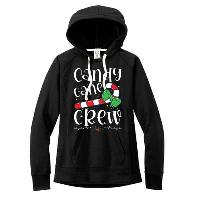 Candy Cane Crew Funny Christmas Candy Lover Xmas Women's Fleece Hoodie