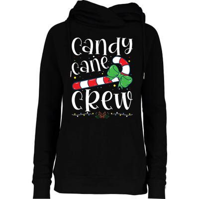 Candy Cane Crew Funny Christmas Candy Lover Xmas Womens Funnel Neck Pullover Hood