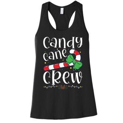 Candy Cane Crew Funny Christmas Candy Lover Xmas Women's Racerback Tank