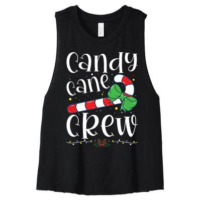 Candy Cane Crew Funny Christmas Candy Lover Xmas Women's Racerback Cropped Tank