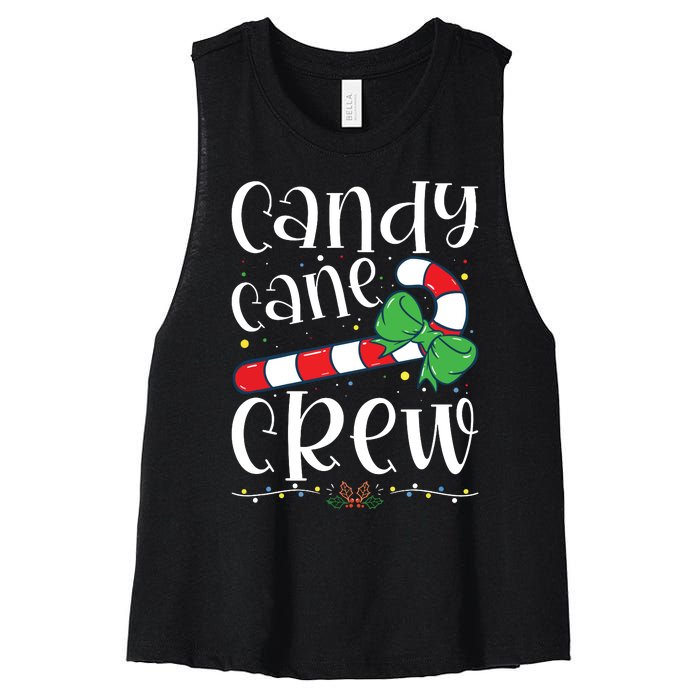 Candy Cane Crew Funny Christmas Candy Lover Xmas Women's Racerback Cropped Tank