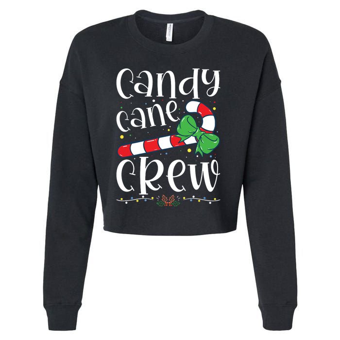 Candy Cane Crew Funny Christmas Candy Lover Xmas Cropped Pullover Crew