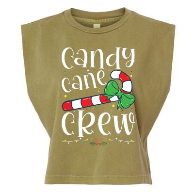 Candy Cane Crew Funny Christmas Candy Lover Xmas Garment-Dyed Women's Muscle Tee