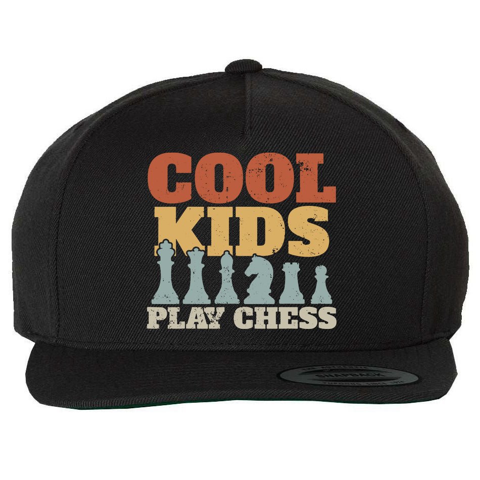 Chess Chessmen Chessboxing Gift For Cool Kids Wool Snapback Cap