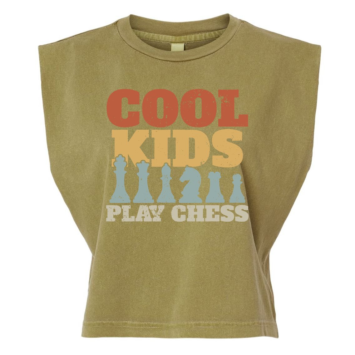Chess Chessmen Chessboxing Gift For Cool Kids Garment-Dyed Women's Muscle Tee