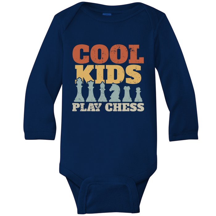 Chess Chessmen Chessboxing Gift For Cool Kids Baby Long Sleeve Bodysuit