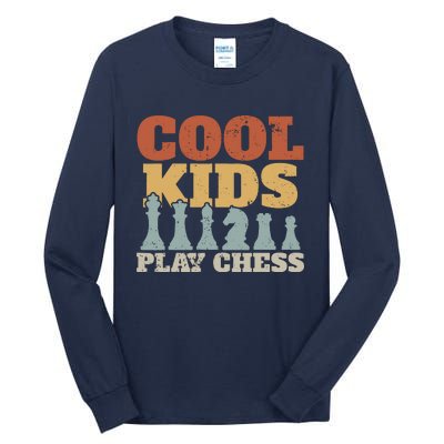 Chess Chessmen Chessboxing Gift For Cool Kids Tall Long Sleeve T-Shirt