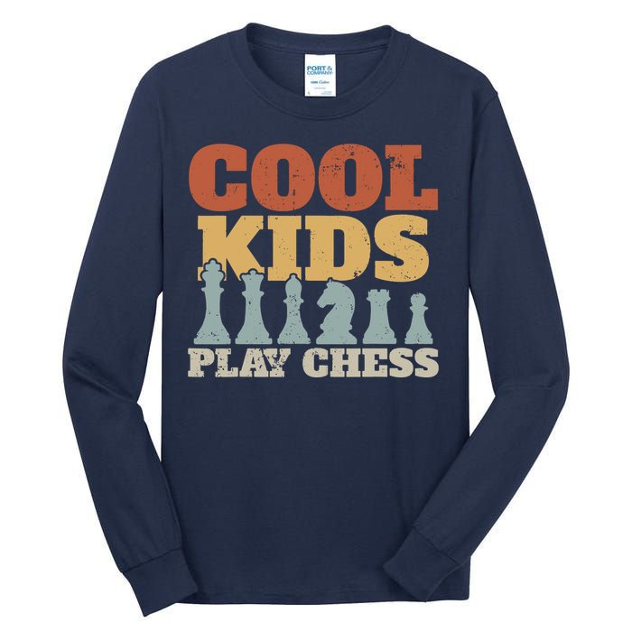 Chess Chessmen Chessboxing Gift For Cool Kids Tall Long Sleeve T-Shirt