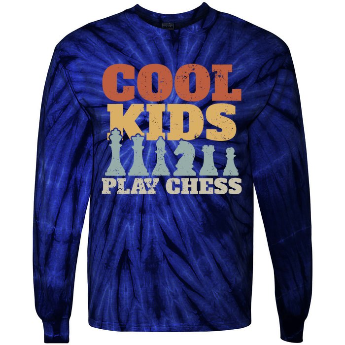 Chess Chessmen Chessboxing Gift For Cool Kids Tie-Dye Long Sleeve Shirt