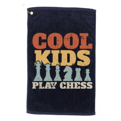 Chess Chessmen Chessboxing Gift For Cool Kids Platinum Collection Golf Towel