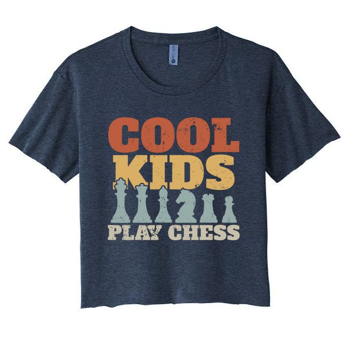 Chess Chessmen Chessboxing Gift For Cool Kids Women's Crop Top Tee