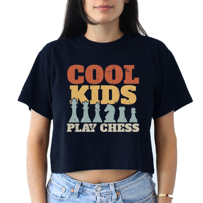 Chess Chessmen Chessboxing Gift For Cool Kids Women's Crop Top Tee