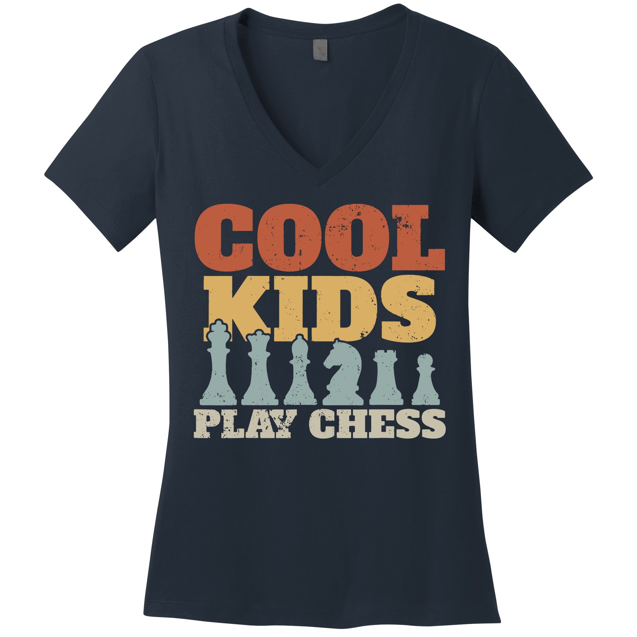 Chess Chessmen Chessboxing Gift For Cool Kids Women's V-Neck T-Shirt
