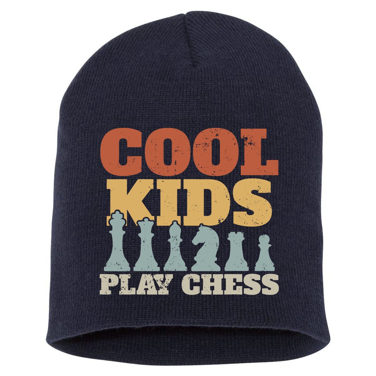 Chess Chessmen Chessboxing Gift For Cool Kids Short Acrylic Beanie