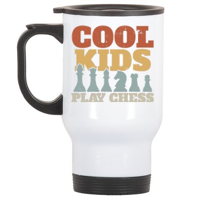 Chess Chessmen Chessboxing Gift For Cool Kids Stainless Steel Travel Mug