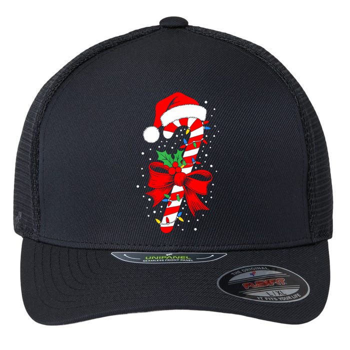 Christmas Candy Cane Women Pajamas Flexfit Unipanel Trucker Cap