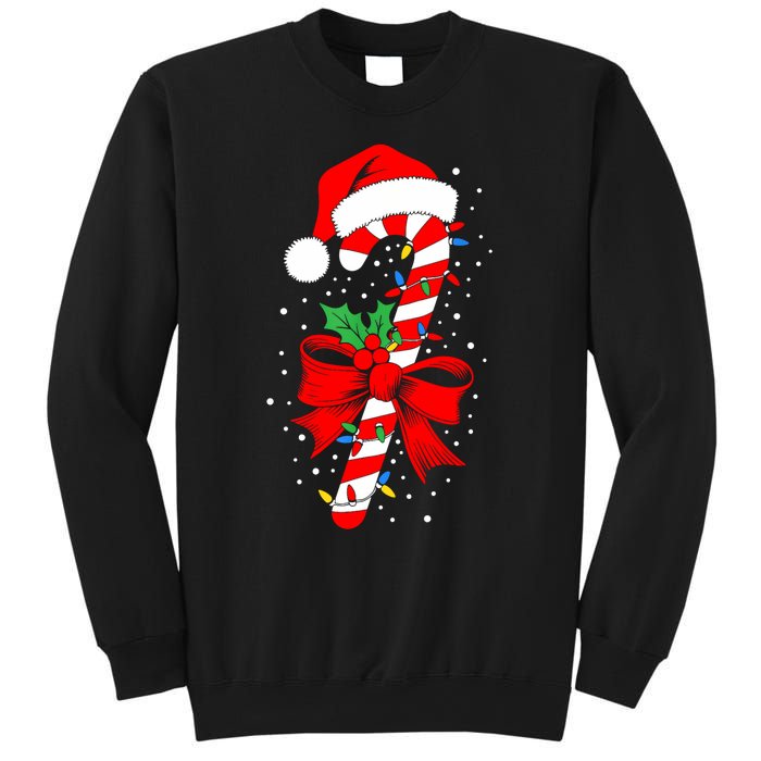 Christmas Candy Cane Women Pajamas Sweatshirt