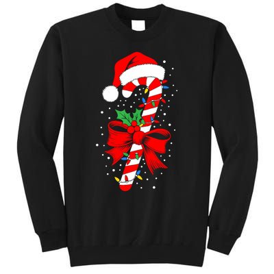 Christmas Candy Cane Women Pajamas Tall Sweatshirt