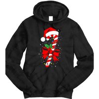 Christmas Candy Cane Women Pajamas Tie Dye Hoodie