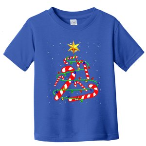 Christmas Candy Cane Xmas Tree Light Gifts Toddler T-Shirt