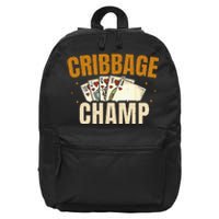 Cribbage Champ Card Game Players 16 in Basic Backpack