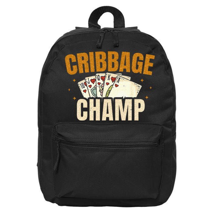 Cribbage Champ Card Game Players 16 in Basic Backpack