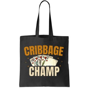 Cribbage Champ Card Game Players Tote Bag