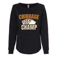 Cribbage Champ Card Game Players Womens California Wash Sweatshirt