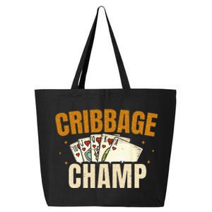 Cribbage Champ Card Game Players 25L Jumbo Tote